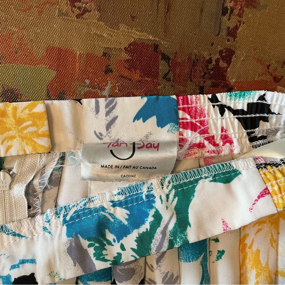 TAN JAY - VIintage Summer Print Pleated Skirt - Picture 9 of 11